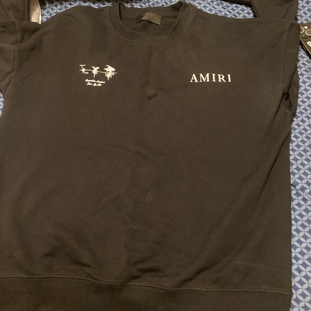 AMIRI Black Crewneck Sweatshirt